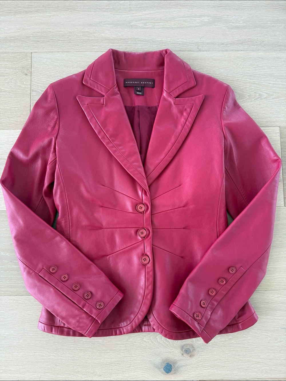 Vintage Margaret Godfrey leather jacket blazer